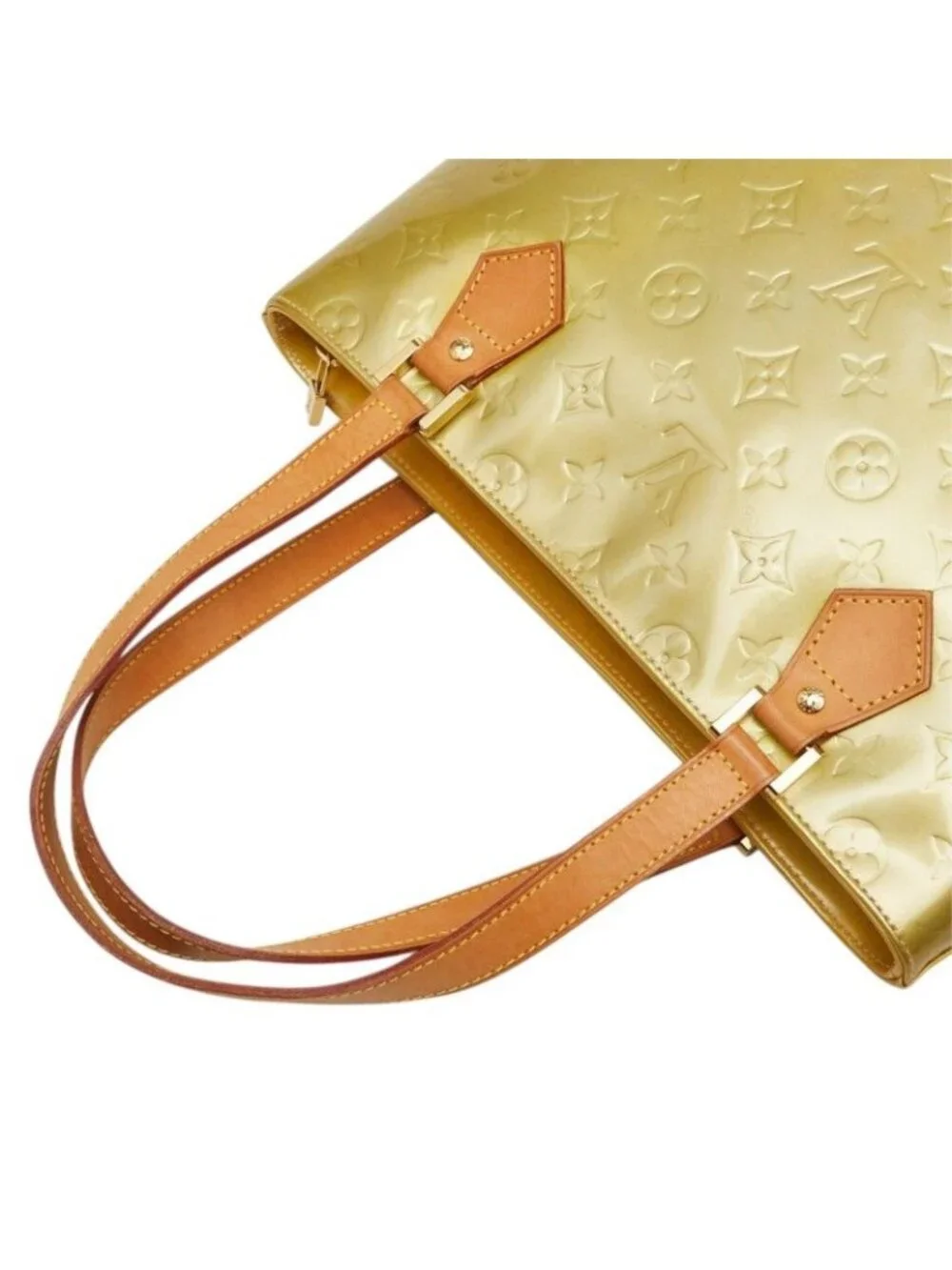 Louis Vuitton Monogram Vernis Houston Tote Bag Beige Patent Leather